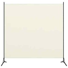 1-Panel Room Divider Cream White 175x180 cm vidaXL