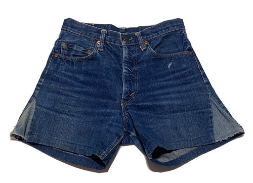 Vintage Levi's Big E denim Cut Off Shorts 517 Dark Wash Size 29 K9 - Picture 1 of 9