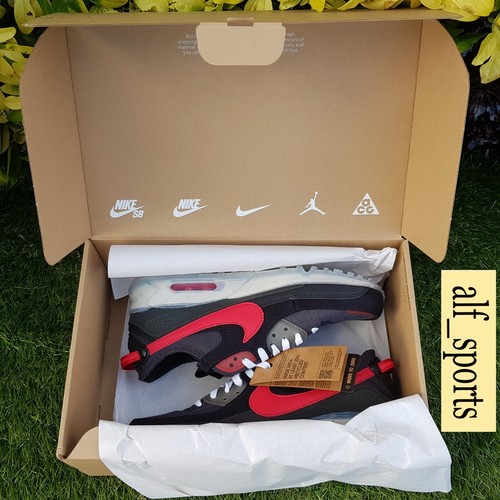 Scarpe da ginnastica Nike ® Air Max 90 Terrascape nuove con etichette e originali antracite e rosse taglia UK 7 - Foto 8 di 21