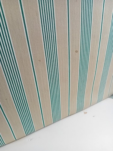 1930s Art Deco Pool House Day Bed Cotton Ticking Upholstered Hollywood Antique - Picture 10 of 15