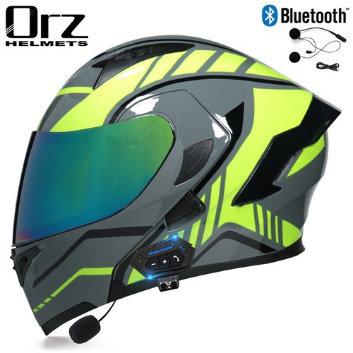 Bluetooth Motorcycle Helmet Full Face Dual Visor Flip Up Modular Helmet DOT - Bild 7 von 57