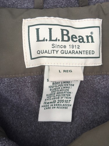 Giacca Bomber LL Bean Salvia Verde Oliva Foderata in Pile Cappotto Retrò Tg L Uomo - Foto 2 di 16