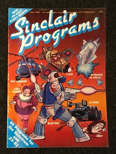 Sinclair Programs Magazine June 1983 ZX Spectrum ZX81 81 ZX-81 Pilot Le Mans