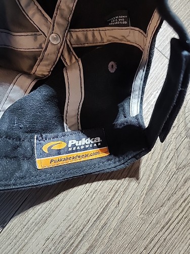 Preowned Pulka Headwear Hat One Size Adjustable Black And Gray Color  - Picture 3 of 5