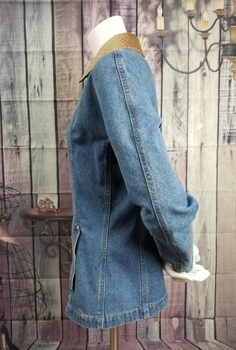 St. John Sport Womens Casual Denim Blazer Jean Jacket front zip Size SMALL - Picture 3 of 10