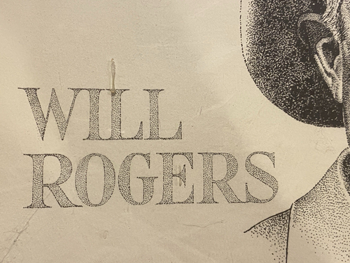 Litografía Will Rogers Edición Limitada Delbert R. Jackson 210/950 Firmada Enmarcada - Imagen 4 de 5