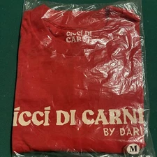 Cicci Di Carne By Dario Red Carne Diem Medium Crew Neck Short Sleeve T-Shirt NWT