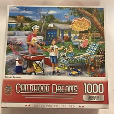 NEW Jigsaw Puzzle CHILDHOOD DREAMS Masterpieces 1000 Piece Backyard Barbeque
