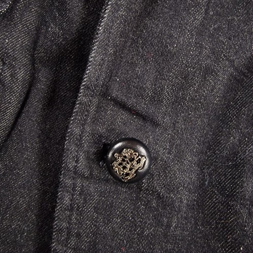 Ralph Lauren Sakko Damen 10 Leder Lammfellkragen Blazer Jeans Black Label - Bild 7 von 14