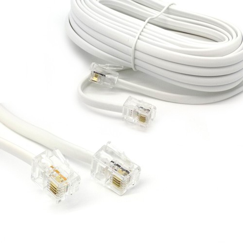 Câble téléphonique 5 m RJ11 ADSL BT ligne terrestre ciel large bande modem routeur plomb - BLANC - Photo 11/12
