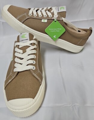 Cariuma OCA Low Burnt Sand Canvas Sneakers Shoes Women Size 