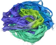 Knitsilk Super Bulky Recycled Sari Silk Ribbon Yarn, Chrysanthemum,50 gm,30 yard