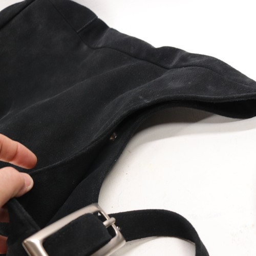 HDC Heckathorn Design Group Handbag M Black Suede Hobo Purse Shoulder Bag - Picture 10 of 19