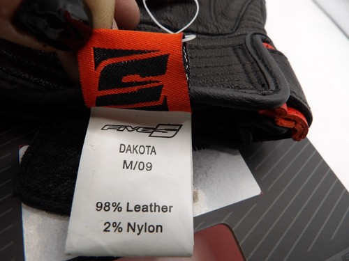 Five 5 Gloves Dakota Leather Air Black Motorcycle Gloves Size Med - Large - Picture 14 of 15
