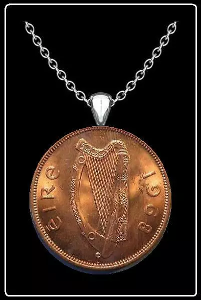 Irish harp 2024 coin necklace