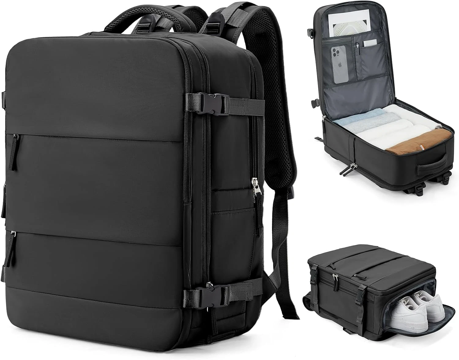 Waterproof Large Travel Backpack with Laptop Compartment for Men & Women
