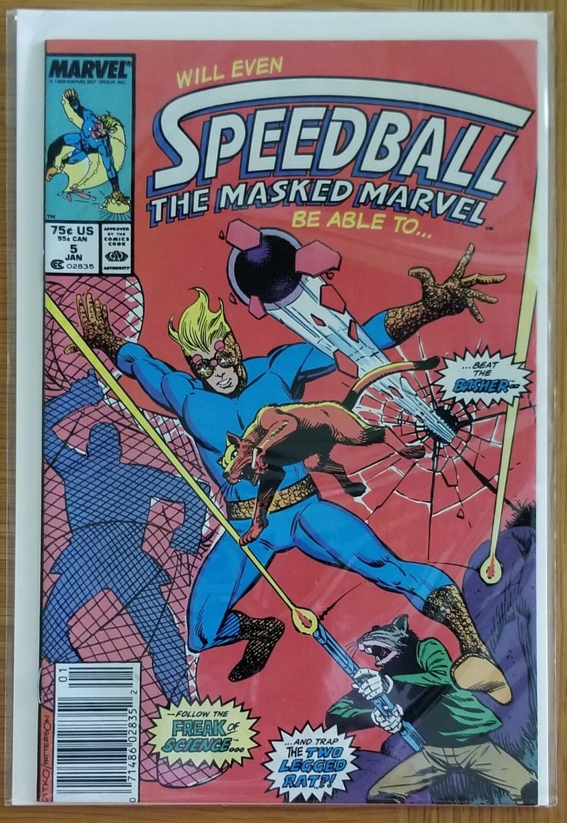 Marvel Comic BookSpeedball The Masked Marvel #5, Jan 1989 Very