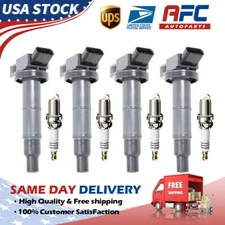 4 Ignition Coil+Spark Plug Pack For 2001-2009 Toyota Camry rav4  2.4L UF333 OEM