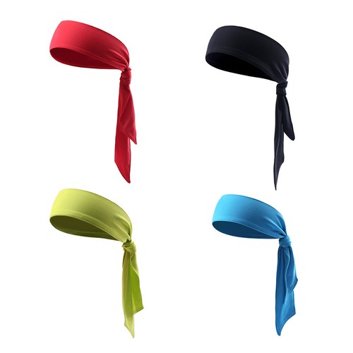 Women Men Headbands Tie Sports Stretchy Adjustable Non-Slip Moisture Wicking - Foto 14 di 18