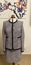 Lk Bennett Jk Claire Blue Career Tweed Blazer Jacket And Skirt - Brand New