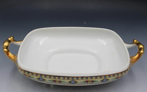 Antique Jean Pouyat Limoges French Porcelain Covered Vegetable Dish Deco Floral - Picture 6 of 8