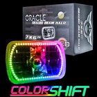 ORACLE 7"x6" Sealed Beam Single Headlight +ORACLE Pre-Installed ColorSHIFT Halo