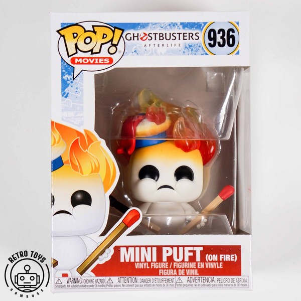 Ghostbusters Mini Puft On Fire Funko Pop! 936 Movies Neu & Ovp Vinyl Bobble Head-image