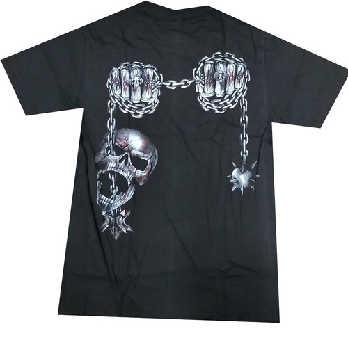 T-Shirt Herren Damen Totenkopf schwarz Baumwolle Biker Gothik tshirt Gr.M,L,XL - Bild 24 von 65