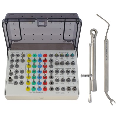 Taper Implant Fixture Surgical Kit Guide Twist Drills Instruments Hiossen OSSTEM