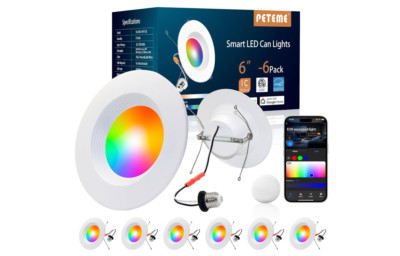 E26 Retrofit LED Recessed Lighting 6 Inch, IC Rated ETL Certified Smart Can Ligh