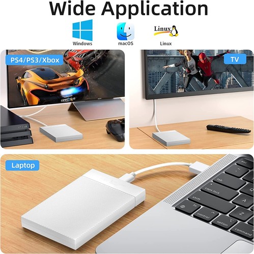 SANZANG Hard Drive Enclosure 2.5 Inch USB 3.0 SATA Case External Caddy HDD SSD - Picture 6 of 18