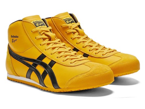 Onitsuka Tiger MEXICO Mid Runner YELLOW BLACK 1183B577 751 Authentic - Picture 1 of 9