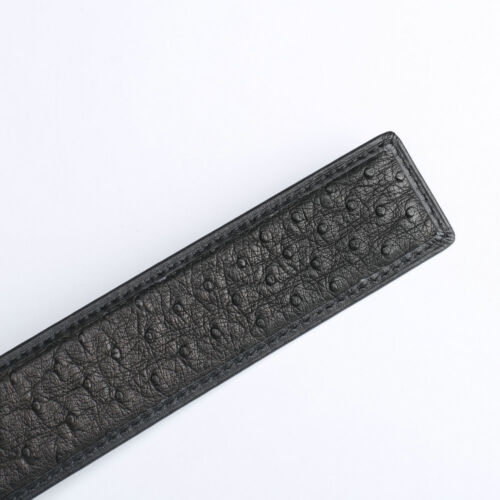 New No Jointed -Men's Luxury South African Ostrich Skin Leather Belt for Pin Buc - Picture 10 of 12