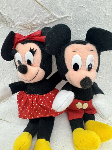 Vintage 80s Minnie and Mickey mouse plush Small 6" Applause AS IS - Picture 2 of 15
