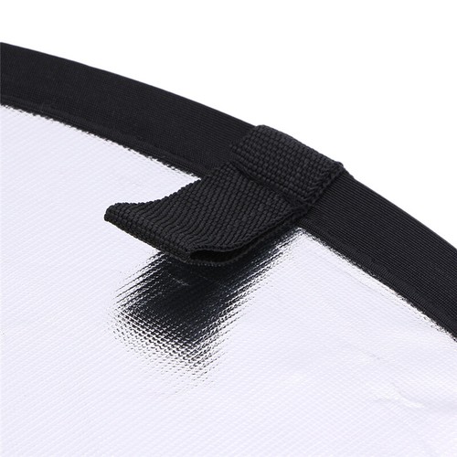 2 in 1 55-60cm Light Mulit Collapsible Disc Photography Reflector Silver/White - Picture 5 of 8