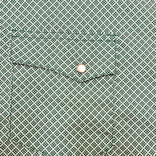 Wrangler Wrancher Pearl Snap Green Geometric Western Short Sleeve Shirt Size XLT - Picture 3 of 4