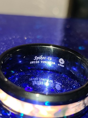 Camouflage farbiger Schweizer Wolfram Ring Größe 11,5 - Bild 2 von 4