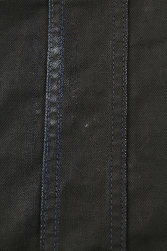 NUDIE JEANS Timmy Men Vest M Black Coated Indigo Washed Buttoned Crew Neck Logo - Picture 8 of 9