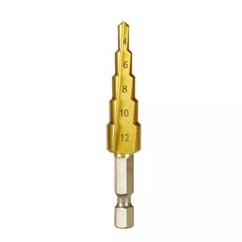 3-teilig 3/4-12/20 mm groß HSS Stahl Stufenkegelbohrer Titan Bit Set Lochschneider UK - Bild 7 von 24