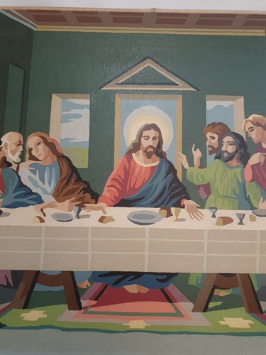 LAST SUPPER, Paint By Number, Beautifully Done. VINTAGE - Picture 5 of 11