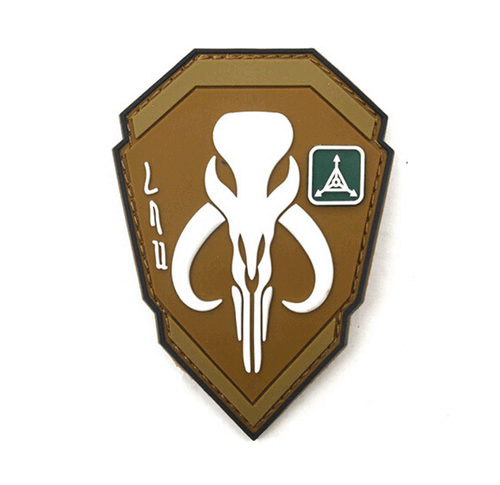 STAR WARS BOBA FETT MANDALORIAN BANTHA SKULL 3D TACTICAL PVC RUBBER PATCH - Bild 6 von 6