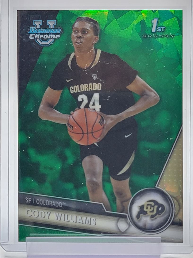 CODY WILLIAMS 2023-24 BOWMAN U CHROME 1ST SAPPHIRE GREEN /99 Q0902