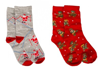 SG Women's CIOCCA Low Sock with Christmas Design and Attachable Ball