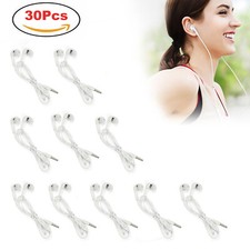30Packs Fit With Samsung Headphones Earphones Earbud Handsfree Wired Mic-White