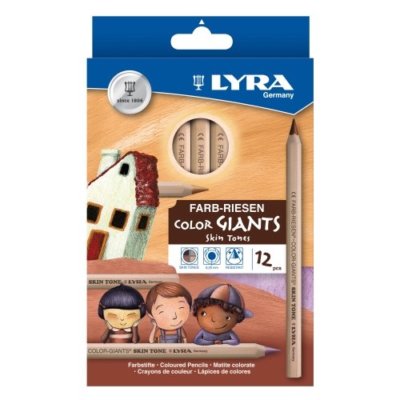 12 Lyra Farb Riesen Hautfarben Skin Tones dicke Buntstifte Farbstifte Malstifte