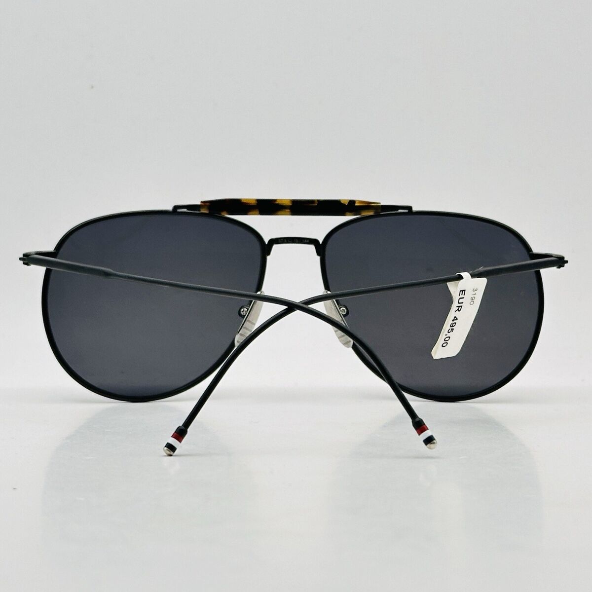 Thom Browne Sunglasses Men Women Oval Black Polarized Mod Thom Browne Sunglasses Men Women Oval Black Polarized Mod
