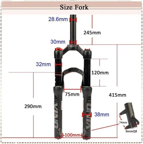 20/24" BMX Kids Suspension Fork Bike 9mm QR/100*15mm Thru Axle Disc Brake XC - Picture 17 of 22