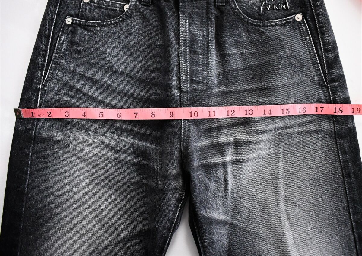 New SAINT LAURENT Paris D19 W/SL-MW Black SLIM HIGH WAIST New SAINT LAURENT Paris D19 W/SL-MW Black SLIM HIGH WAIST