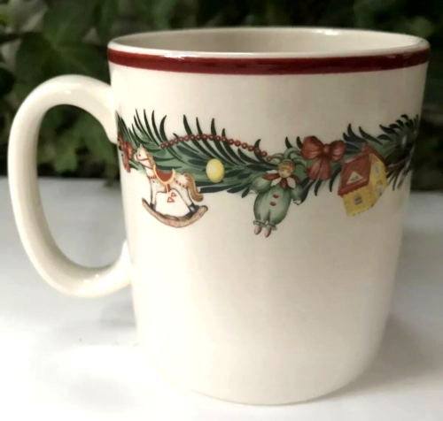 Spode Ricordi di Natale 8 oz. Tazza Caffè Tazza Tè Holiday Bow Toys Inghilterra - Foto 2 di 8