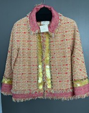 Kate Spade Women’s Jacket Pink Multi Coloured Tweed Size U.s. 0 Bnwt Rrp £495